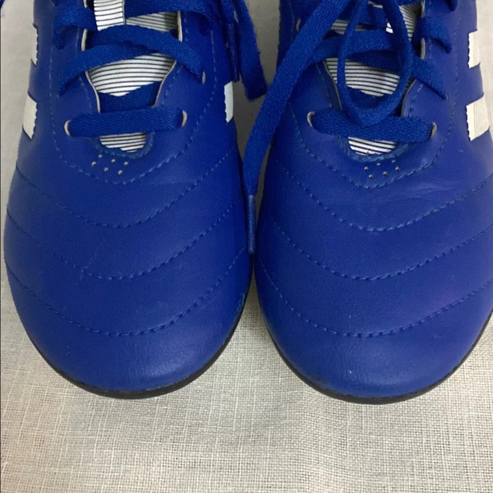 Adidas kids Blue/white unisex lace up Soccer Cleats size 3.5 - Picture 4 of 9